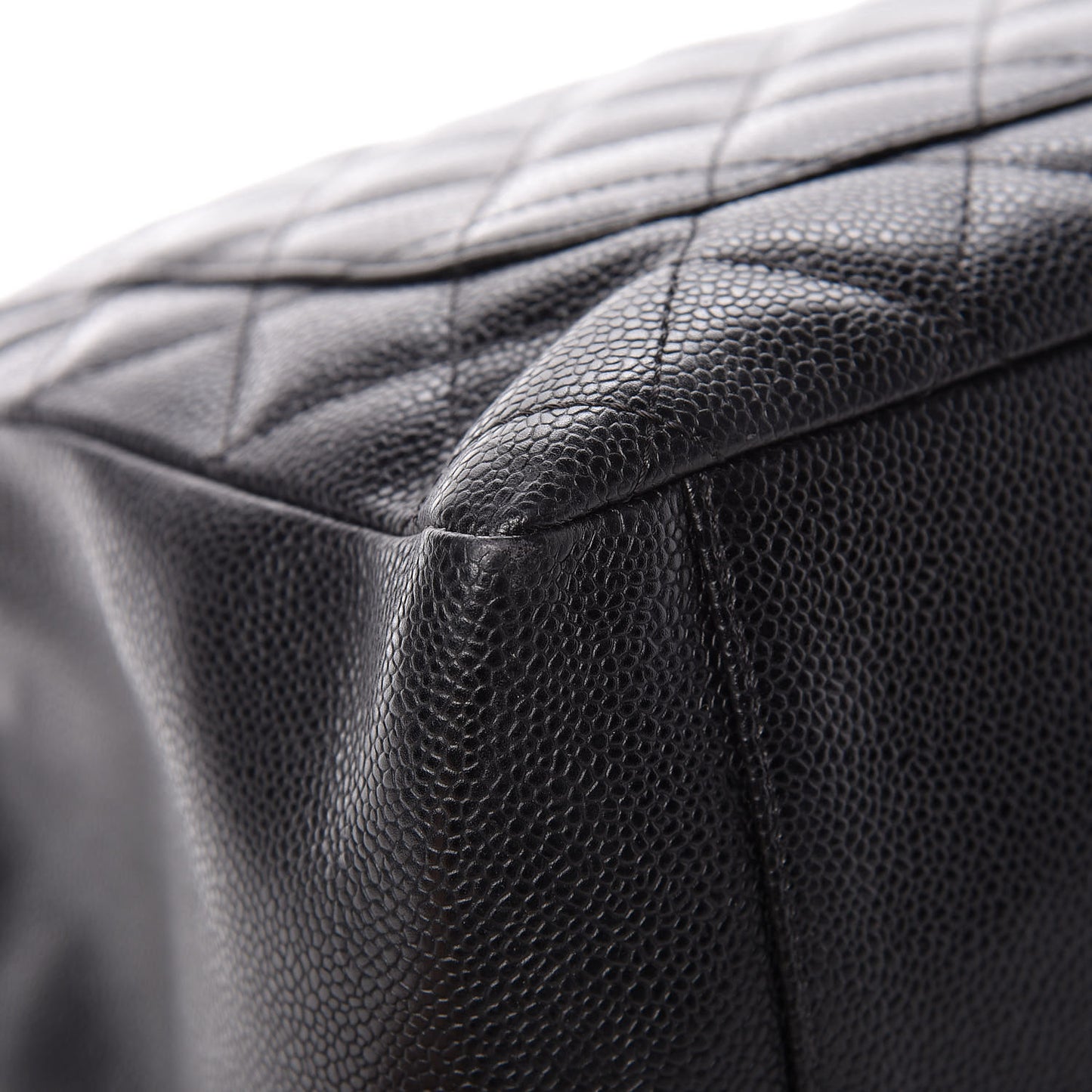 Caviar Quilted Grand Shopping Tote GST Black