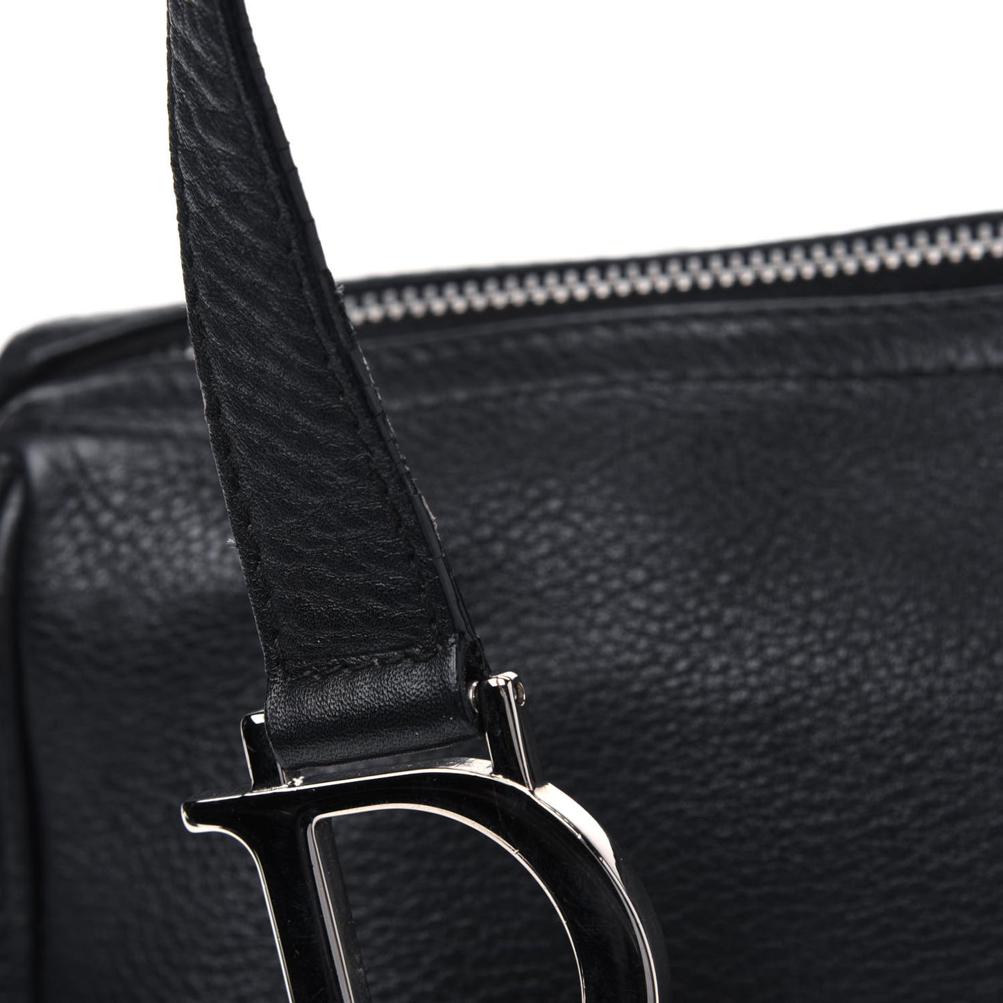 Calfskin Logo Charms Boston Black