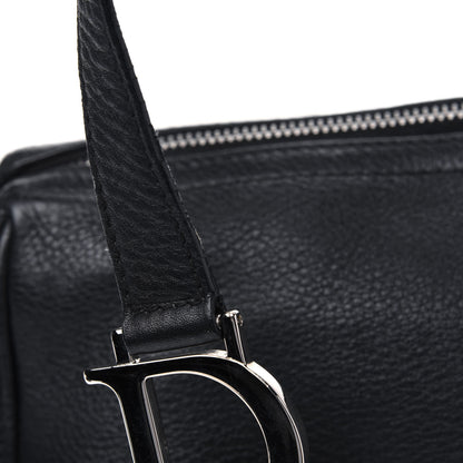 Christian Dior Calfskin Logo Charms Boston Black 20 of 21