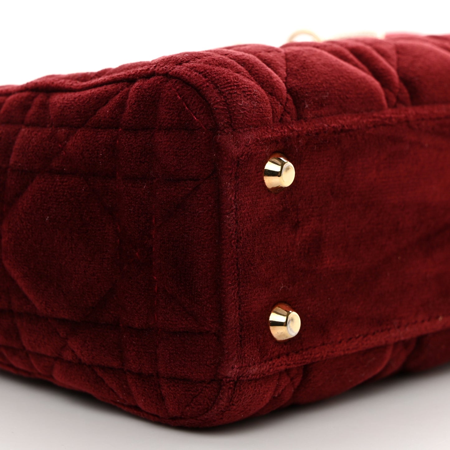 Velvet Mini Lady Dior Red