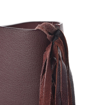 Saint Laurent Calfskin Large Fringe Shopping Tote Amaranto 32 of 35