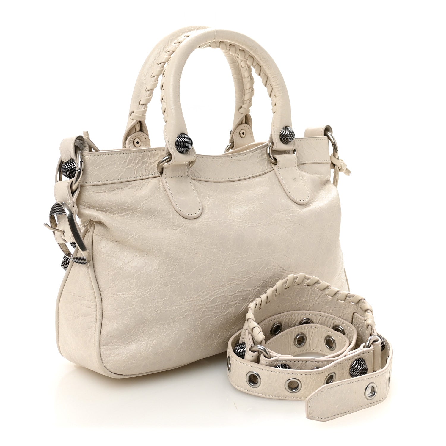 Balenciaga Agneau Arena Neo Cagole Medium Handbag White 3 of 9