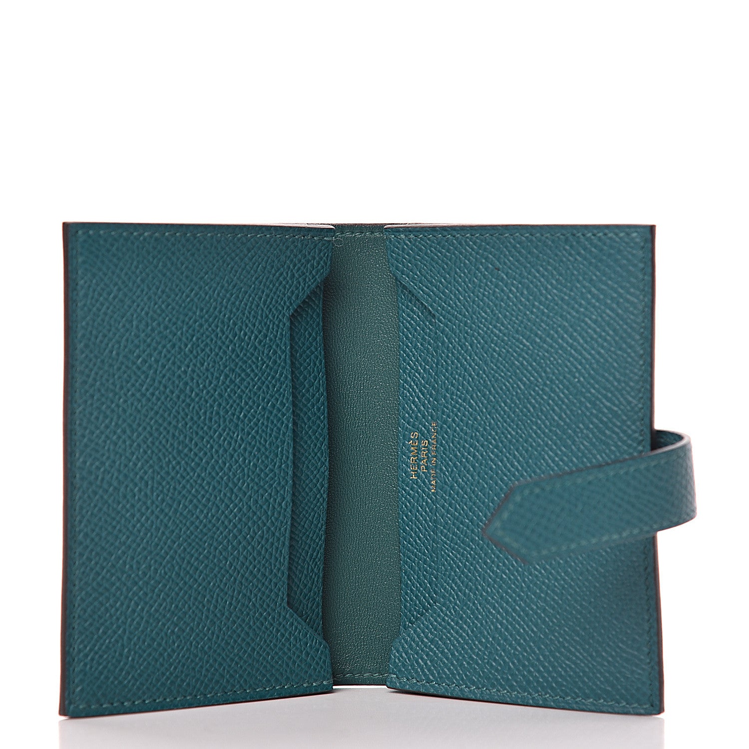 Hermes Epsom Bearn Card Holder Wallet Vert Bosphore 5 of 8