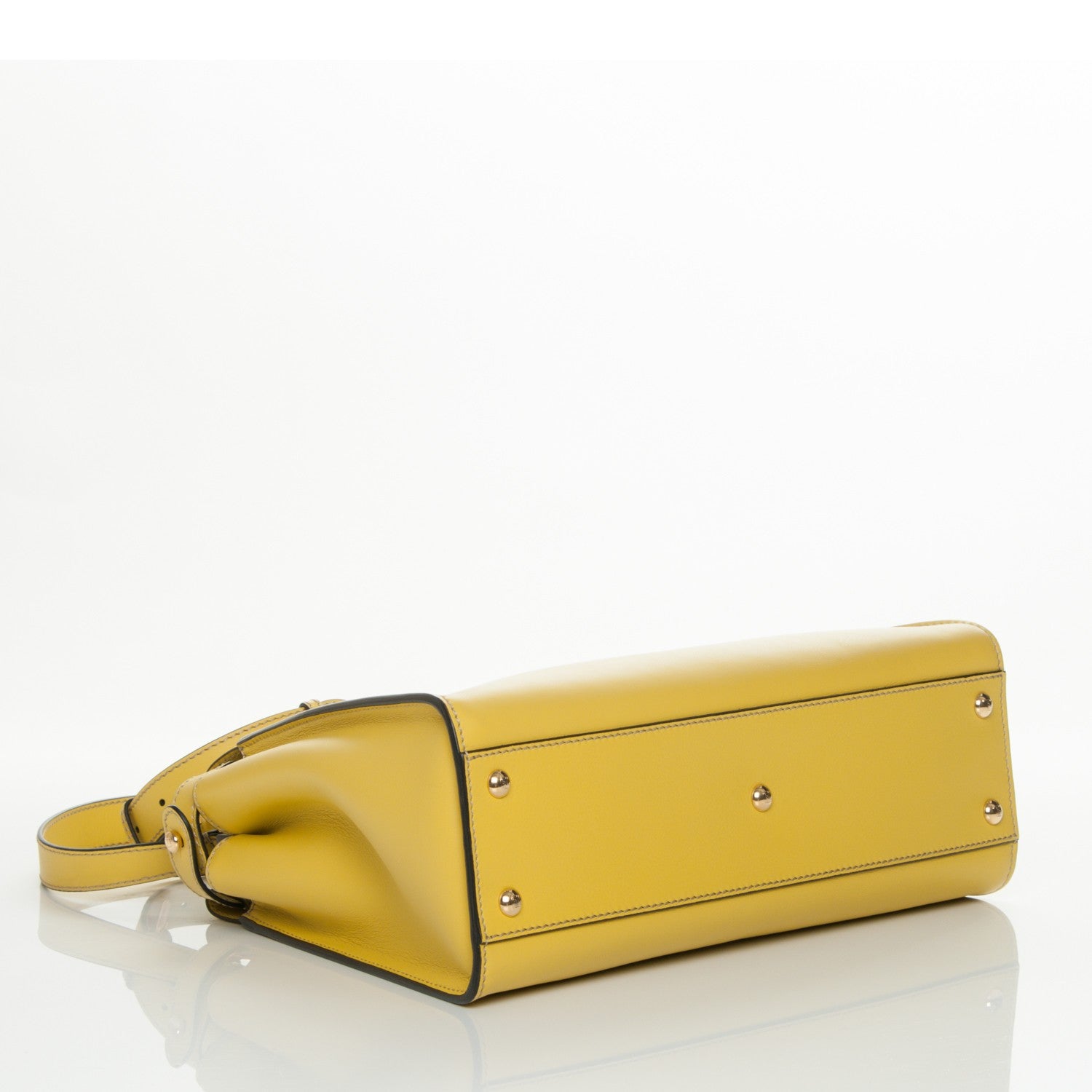 Fendi Vitello Seta Medium Peekaboo Iconic Satchel Cedro 5 of 8