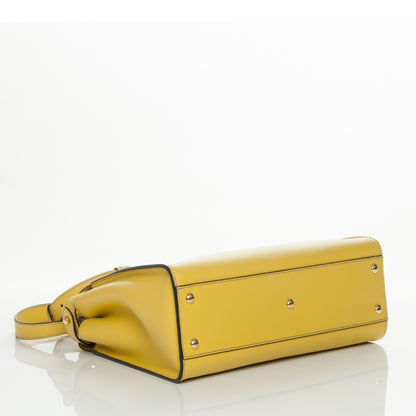 Fendi Vitello Seta Medium Peekaboo Iconic Satchel Cedro 5 of 8