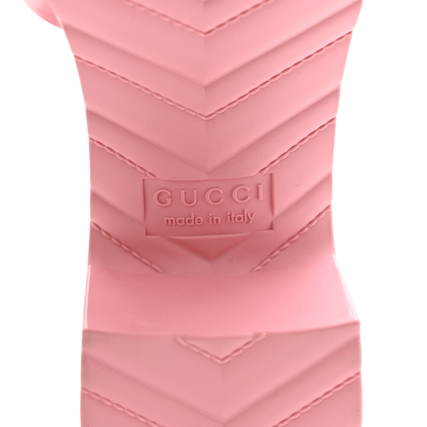 Rubber Gucci Logo Womens Platform 20/60mm Slide Sandals 36 Wild Rose