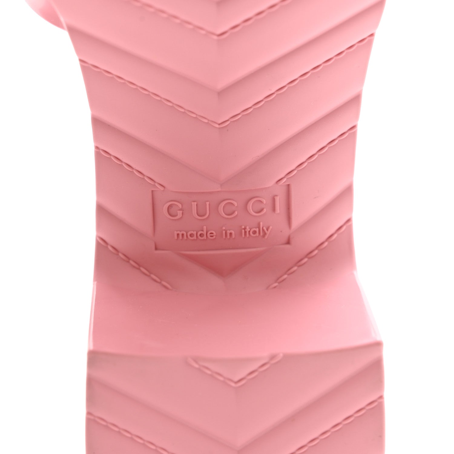 Gucci Rubber Gucci Logo Womens Platform 20/60mm Slide Sandals 36 Wild Rose 7 of 9
