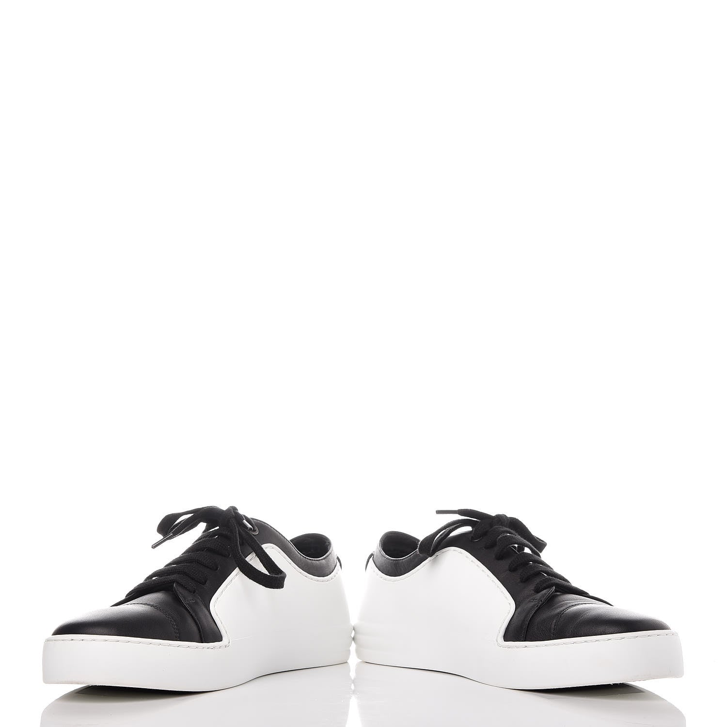 Chanel Calfskin Gum Womens CC Sneakers 41 Black White 7 of 14