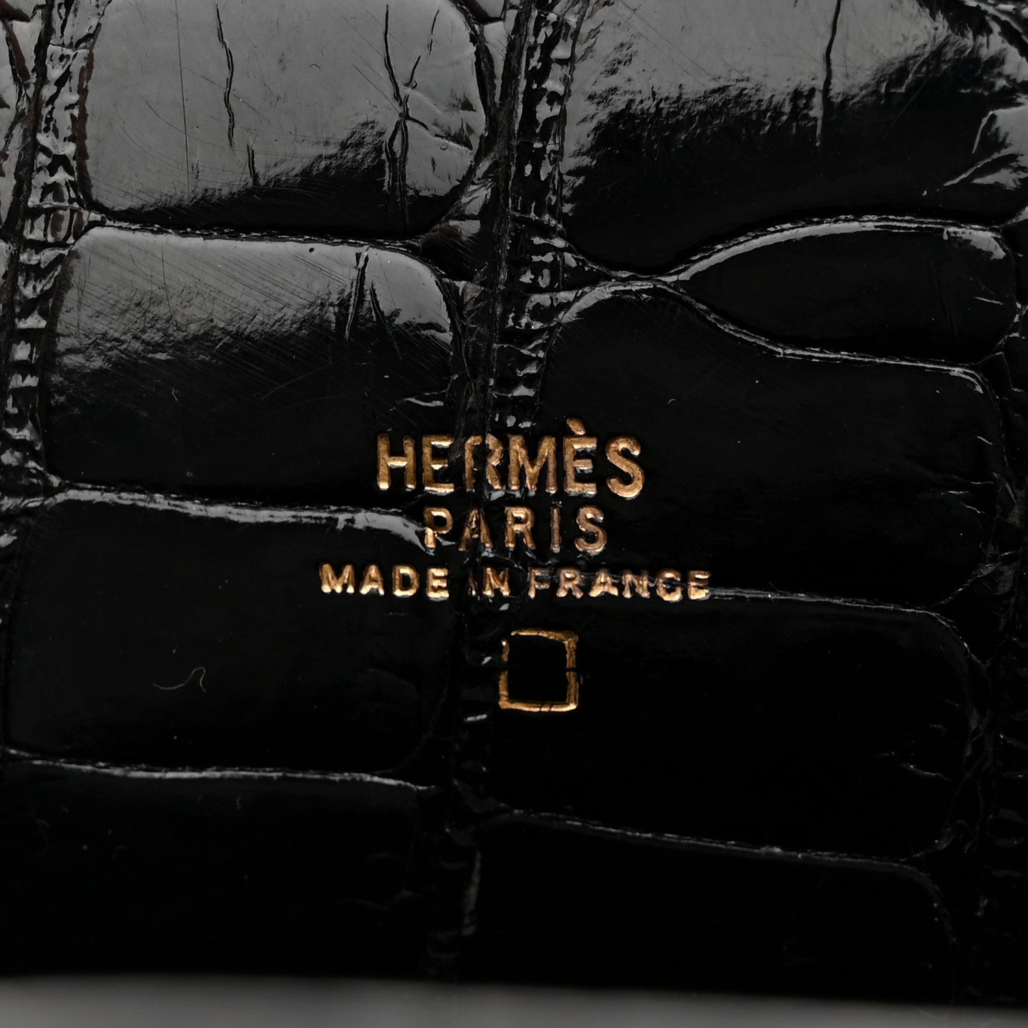 Hermes Shiny Alligator Kelly Sport PM Bag Black 6 of 10
