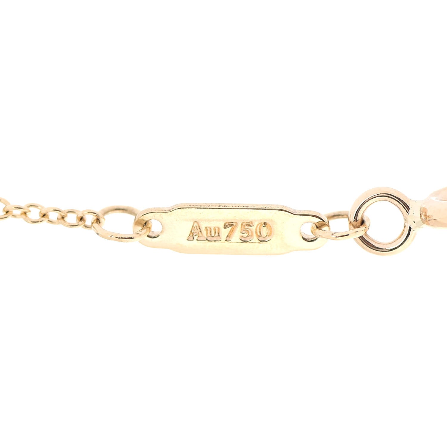 Tiffany 18K Yellow Gold Large T Smile Pendant Necklace 5 of 6