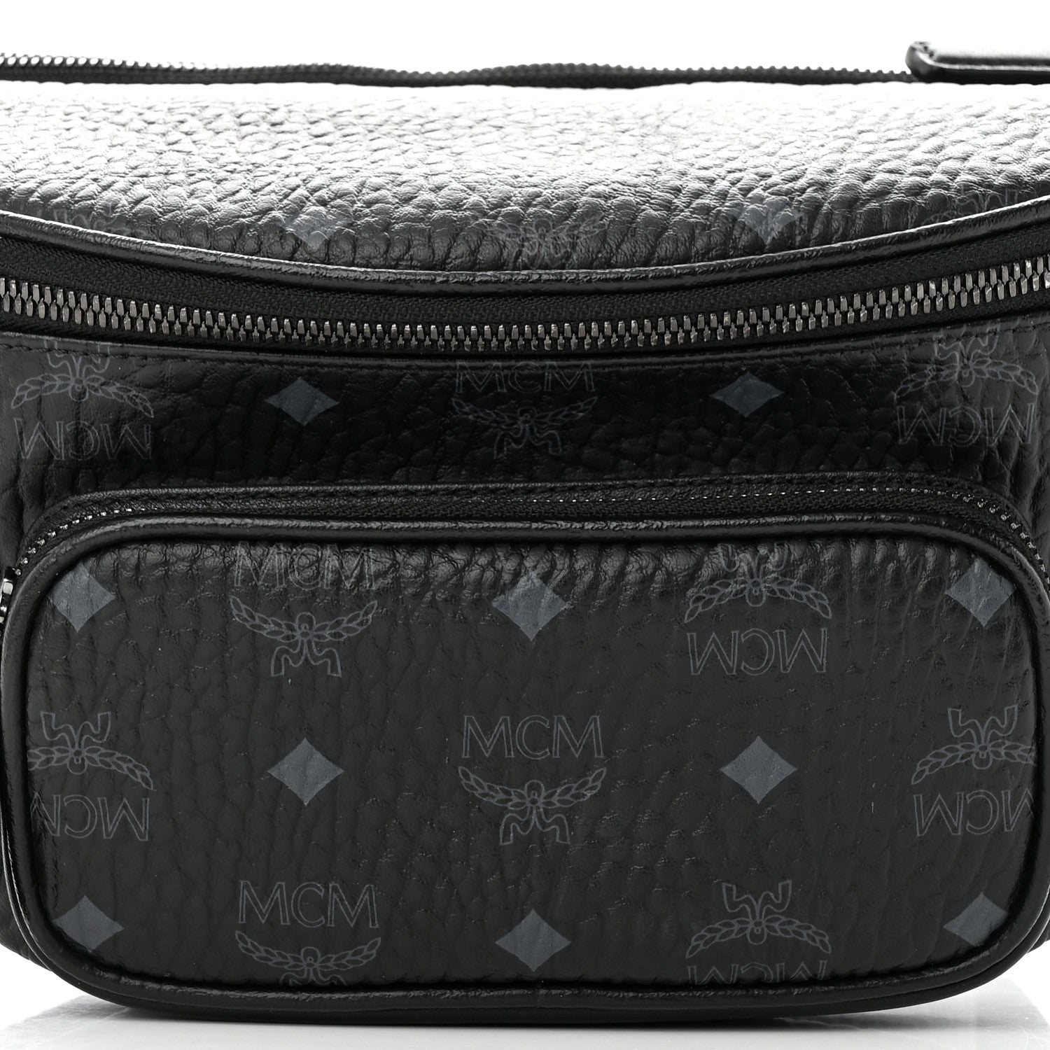 MCM Visetos Medium Belt Bag Black 8 of 10
