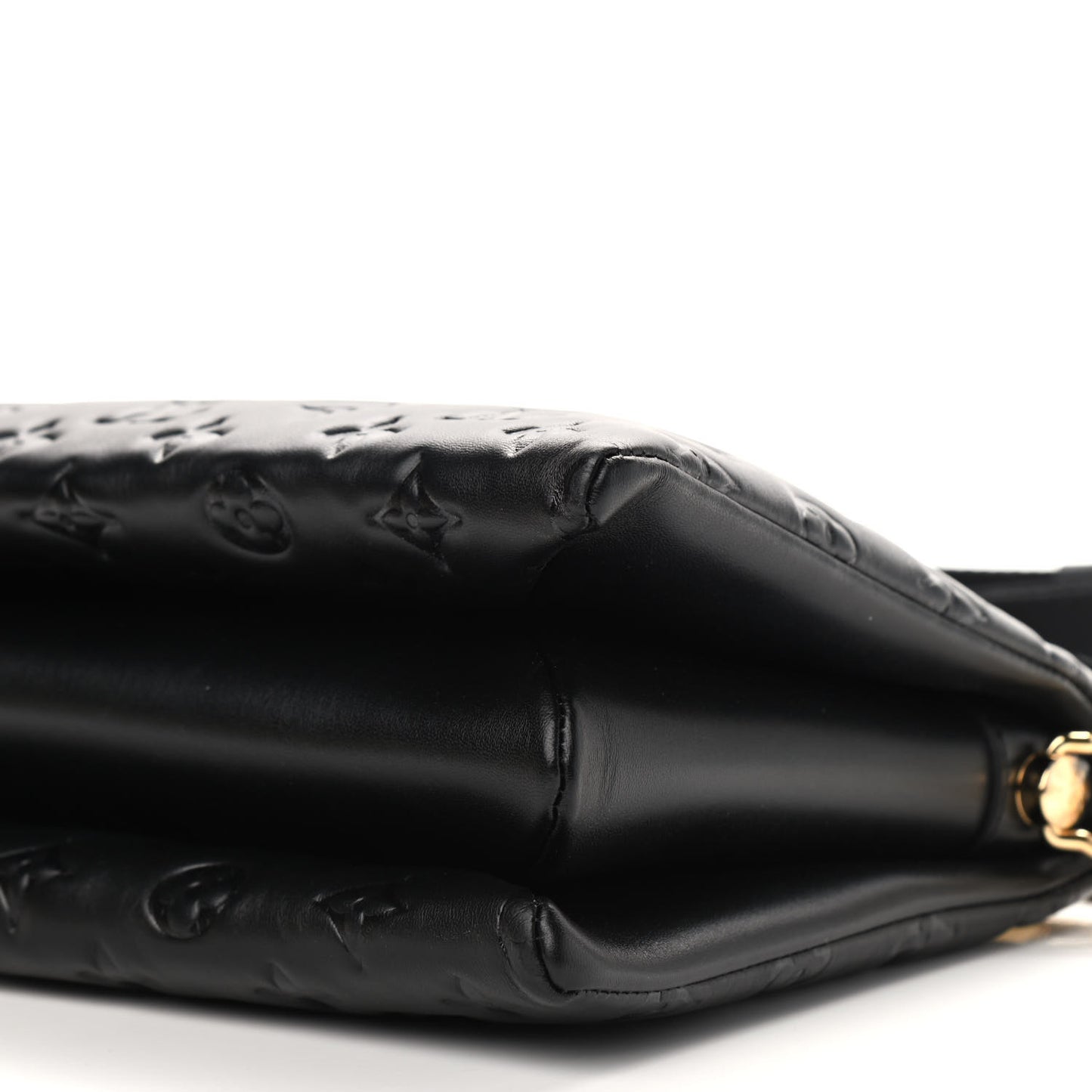 Lambskin Embossed Monogram Coussin PM Black