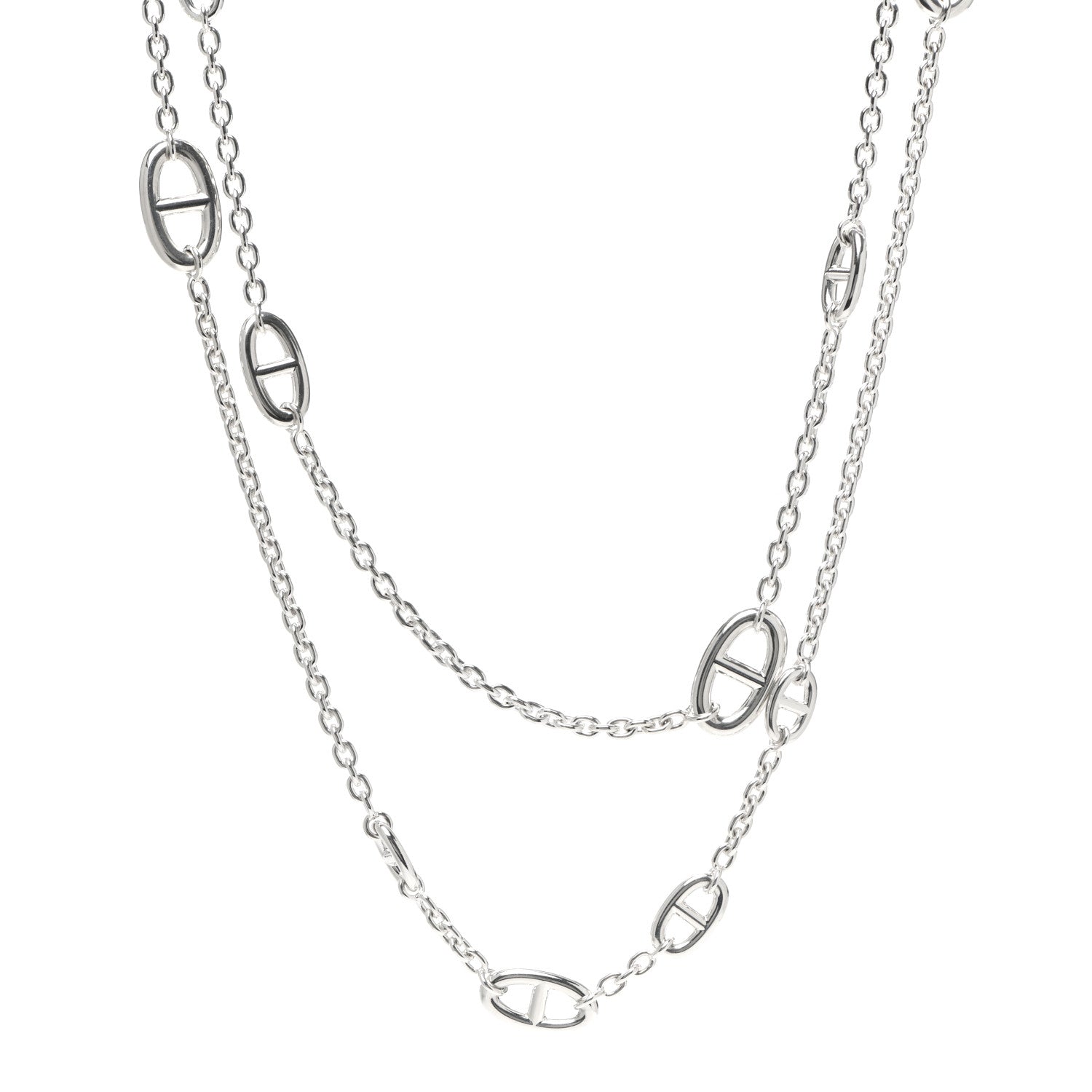 Hermes Sterling Silver Farandole Necklace 160 1 of 5