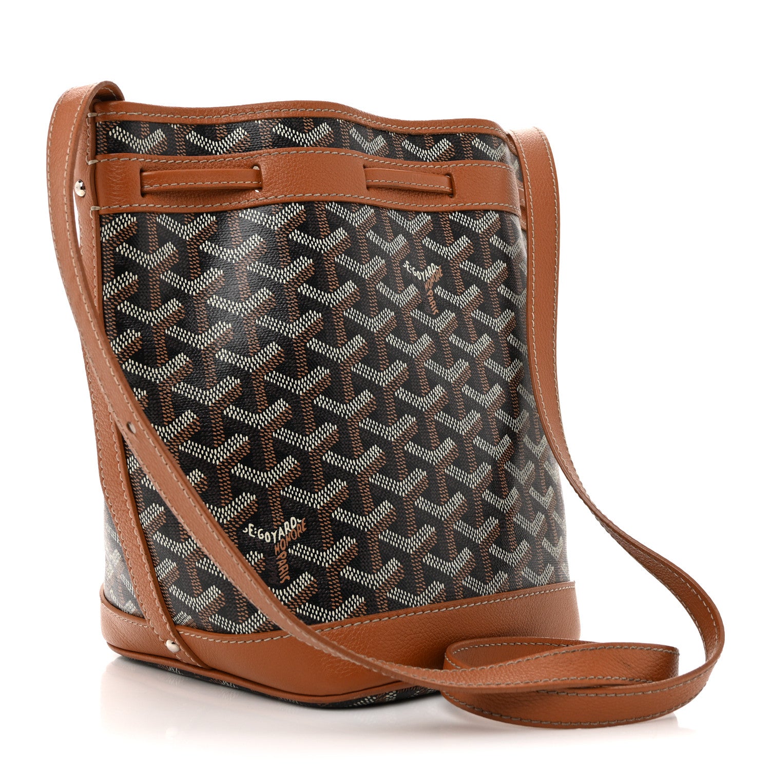 Goyard Goyardine Petit Flot Bucket Bag PM Black Gold 3 of 14