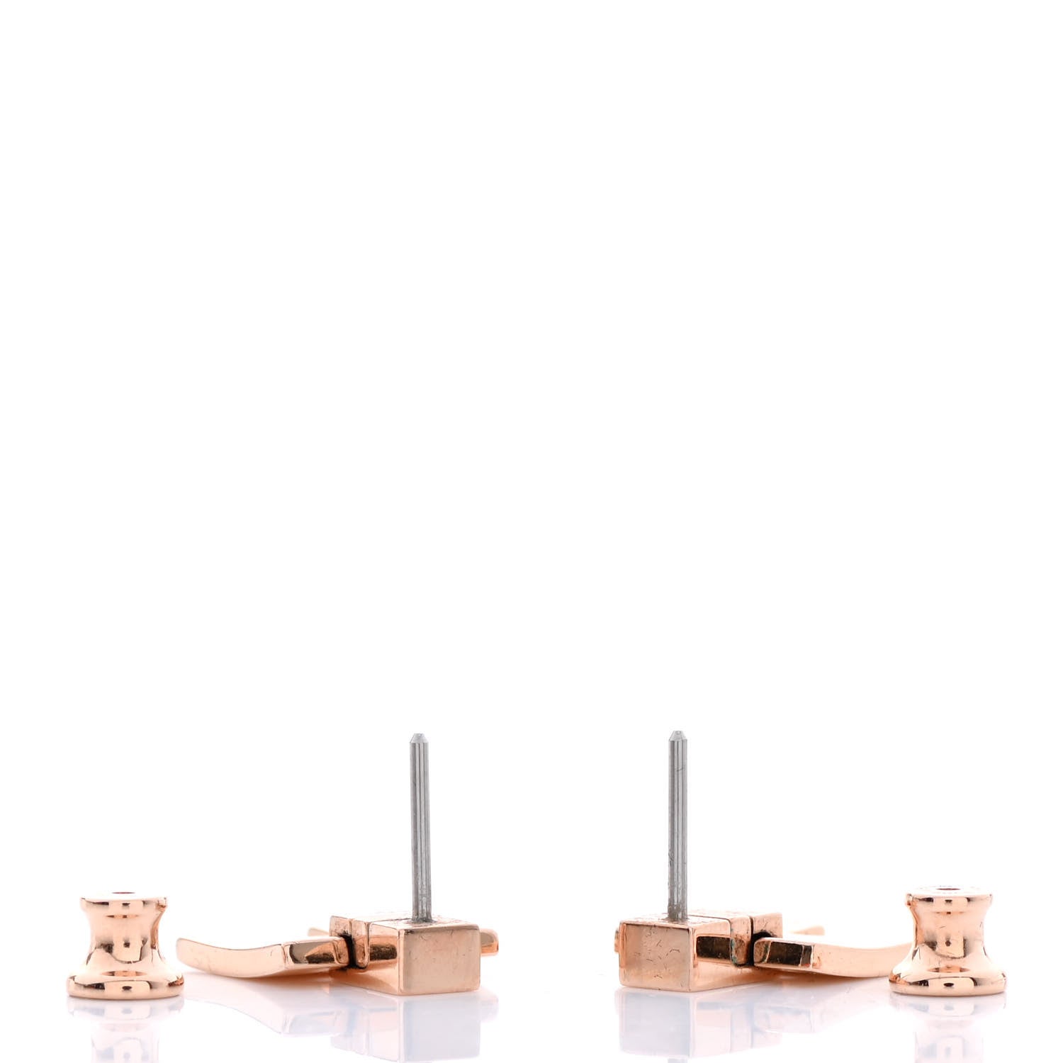 Hermes Rose Gold Lacquer Eileen Earrings Rose 3 of 6