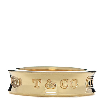 Tiffany 18K Yellow Gold 1837 Band Ring 55 7.25 1 of 5