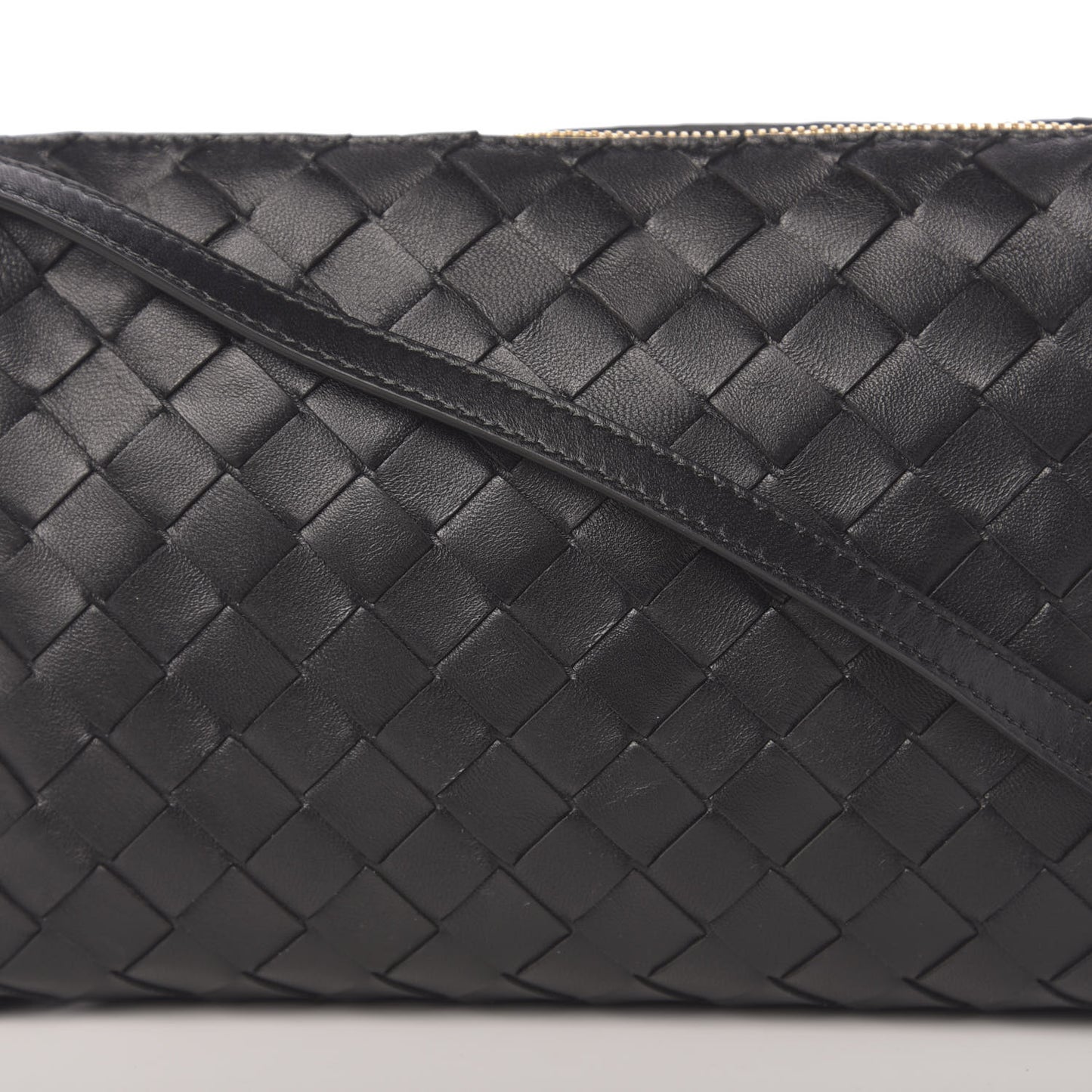 Nappa Intrecciato Crossbody Black