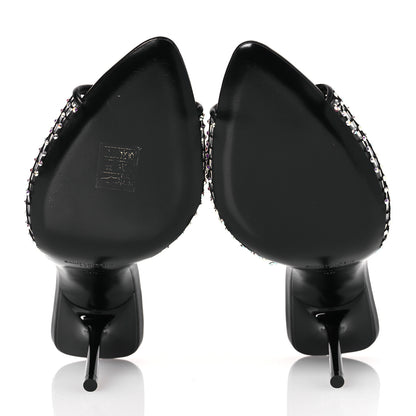 Saint Laurent Mesh Strass Giqua 95 Mule Sandals 39 Black 7 of 12