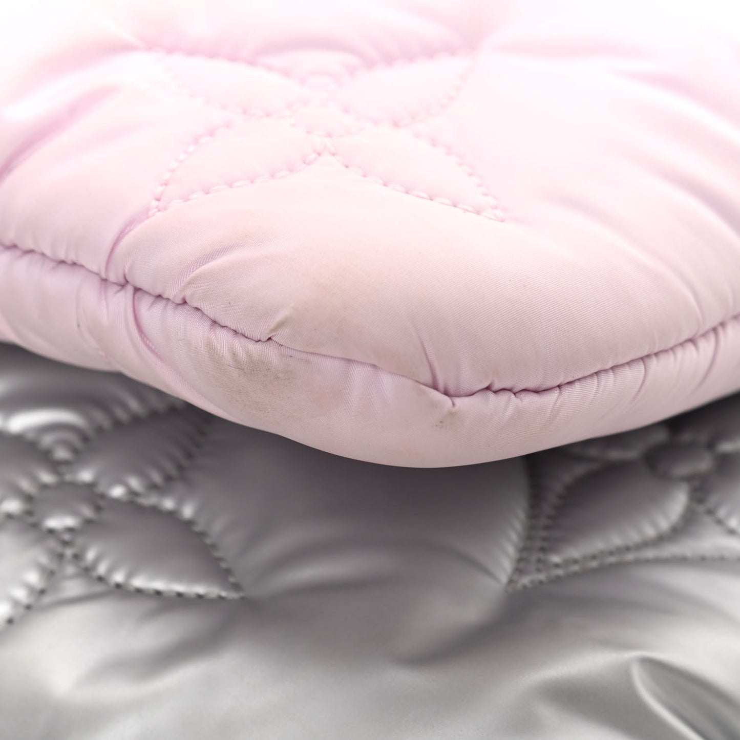 Econyl Monogram Pillow Maxi Multi Pochette Accessories Silver Pale Pink