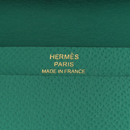 Hermes Epsom Bearn Card Holder Wallet Vert Jade 6 of 9