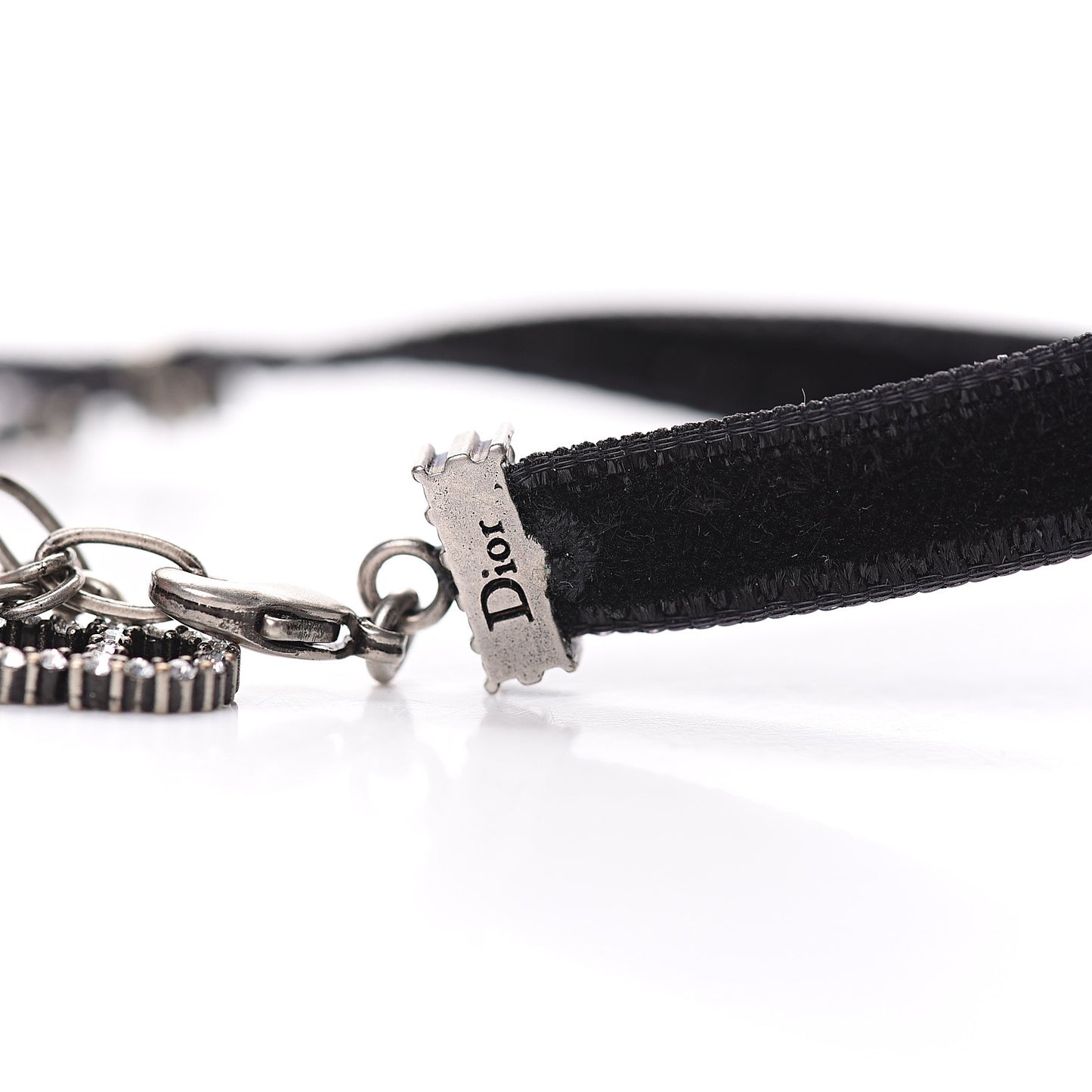 Velvet Crystal J’Adior Choker Necklace Black