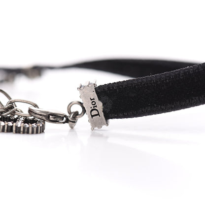 Christian Dior Velvet Crystal J’Adior Choker Necklace Black 4 of 5