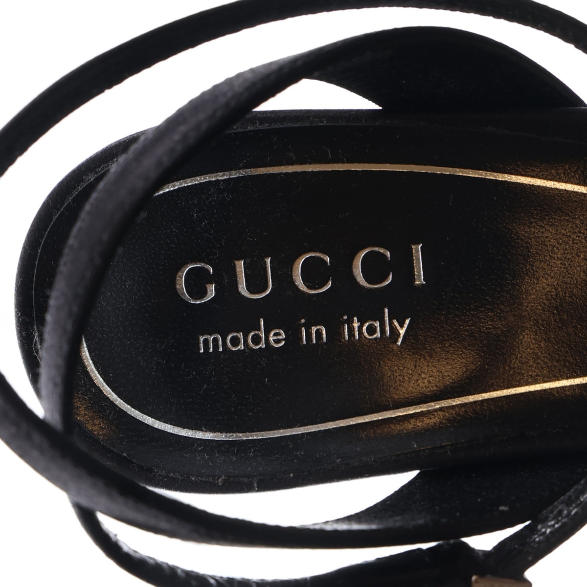 Gucci Raso Seta Granada Kid Crystal Horsebit Platform Sandals 38.5 Black 9 of 11