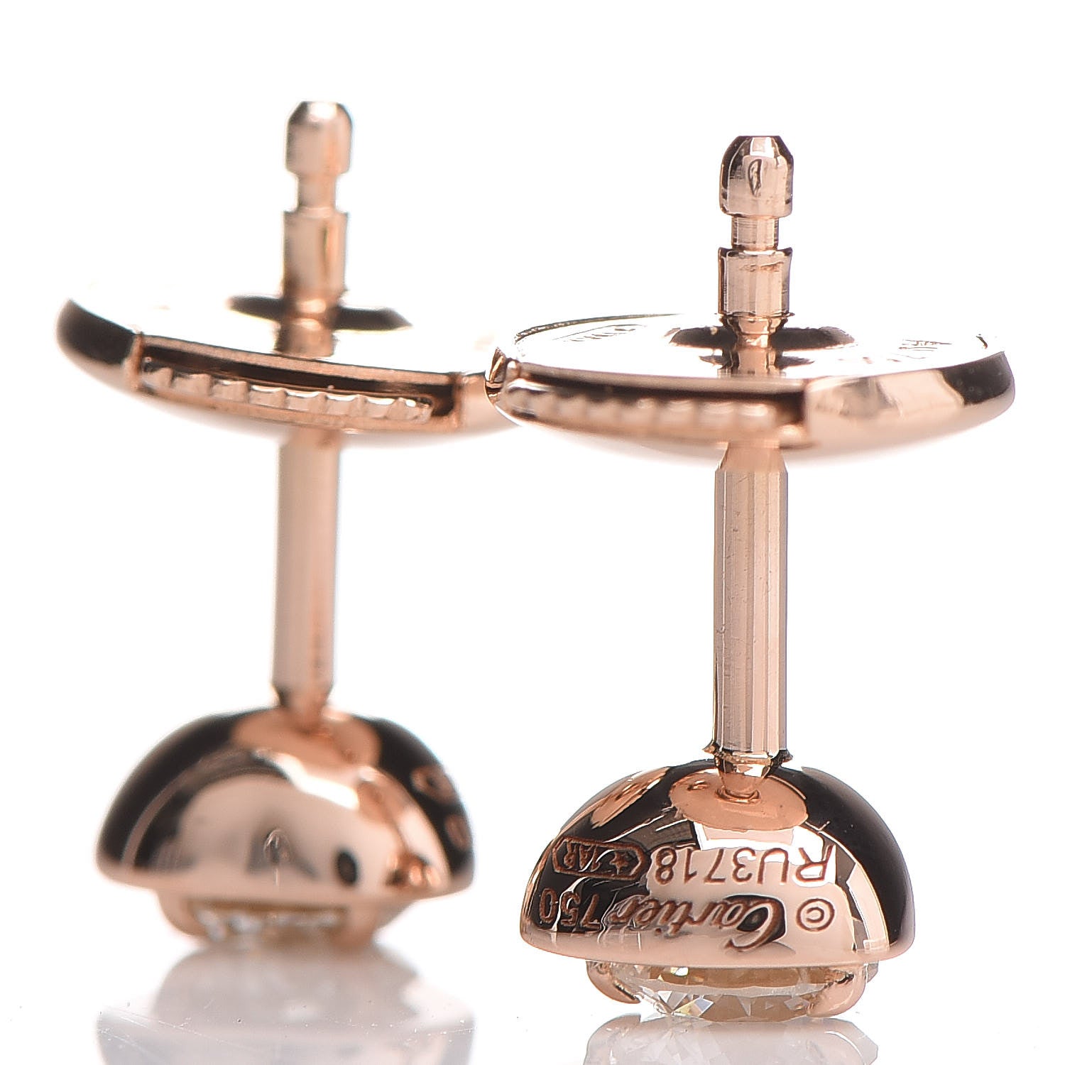 Cartier 18K Pink Gold Diamond D'Amour Heart Earring 3 of 4