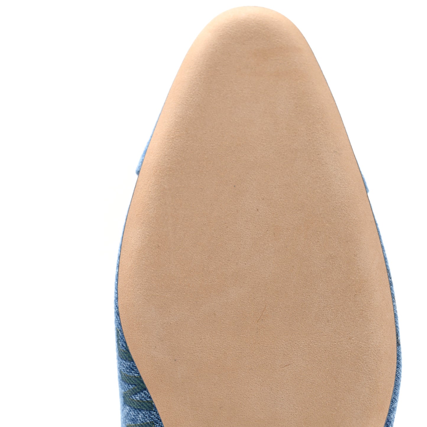 Denim Cap Toe CC Slingback Flats 37.5 Light Blue Multicolor