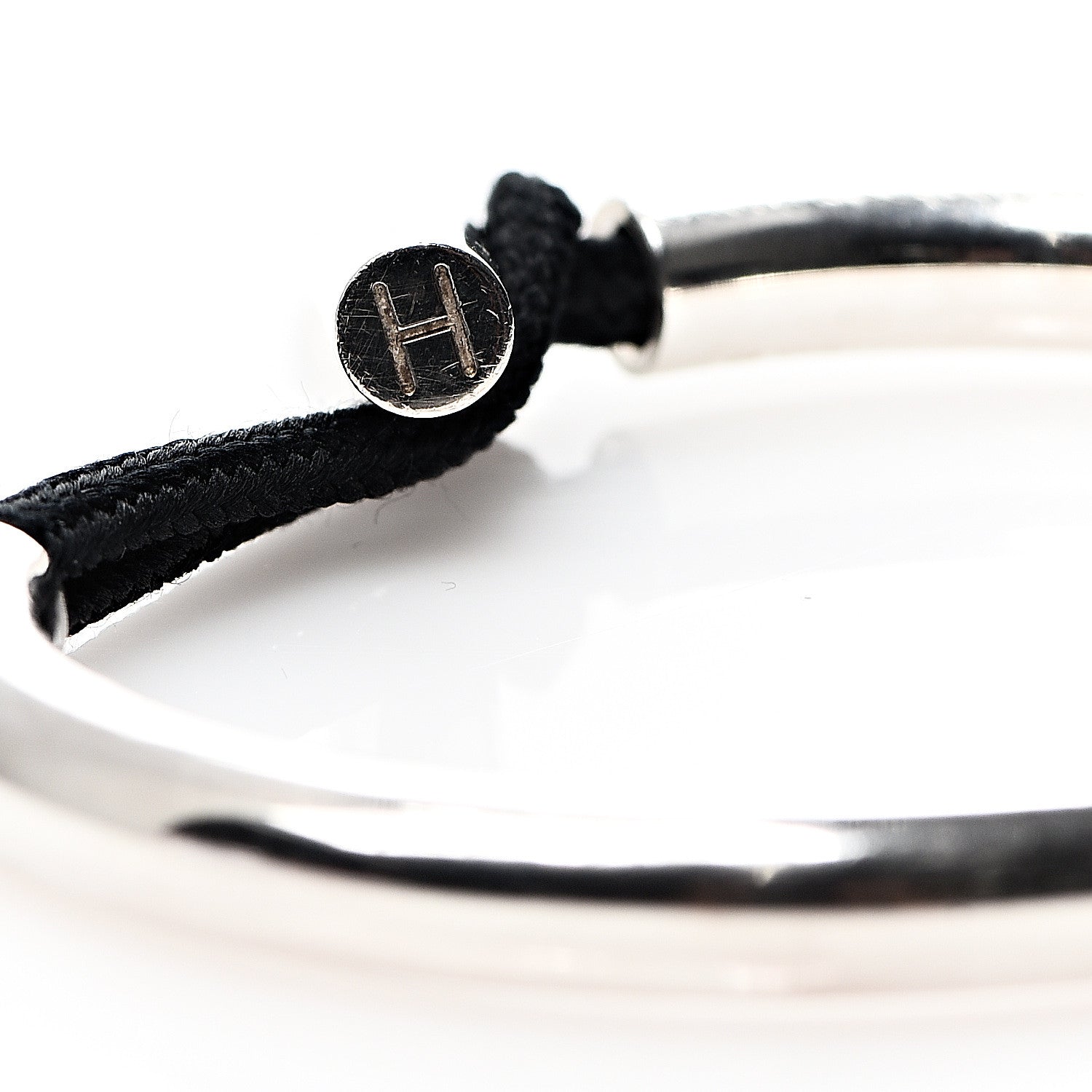 Hermes Sterling Silver Fregate Bracelet SM Black 3 of 4