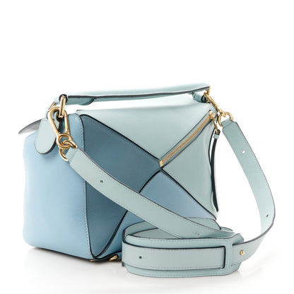 Loewe Calfskin Medium Puzzle Bag Aqua Light Blue Stone Blue 3 of 11