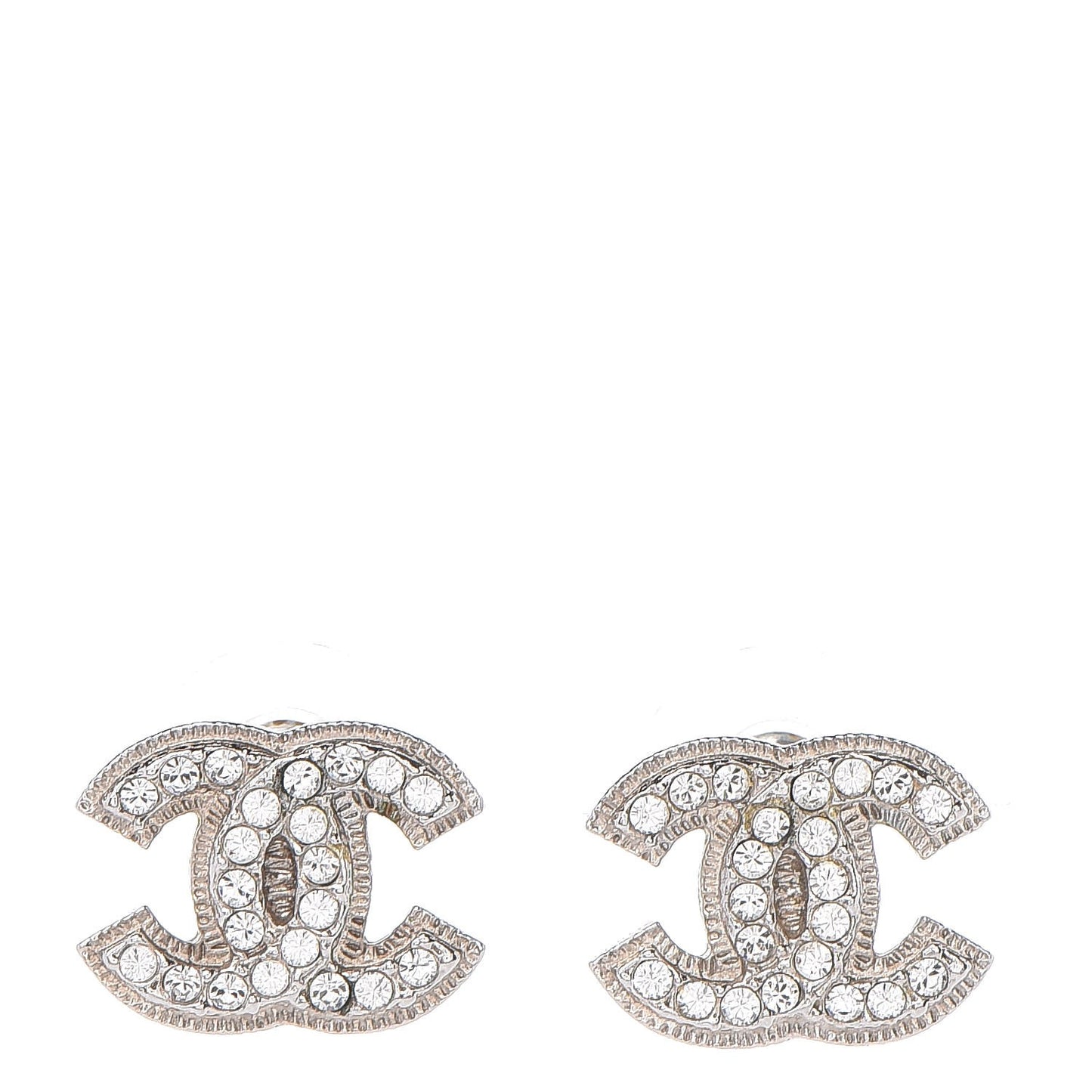 Crystal CC Earrings Silver