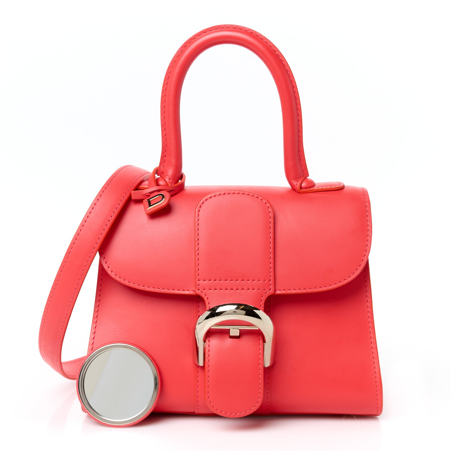 Delvaux Box Calfskin Mini Brillant Satchel Coral 1 of 12