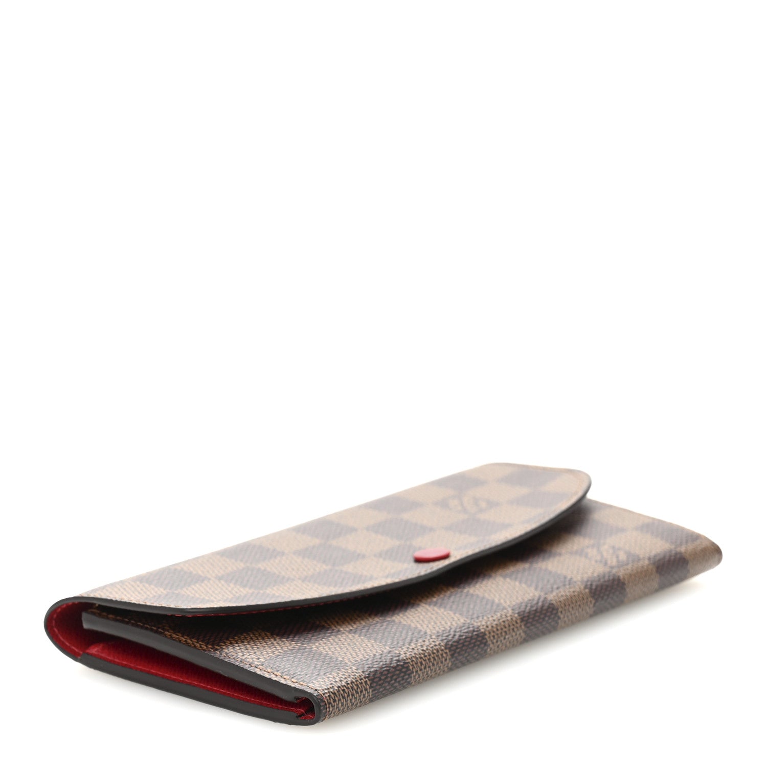 Louis Vuitton Damier Ebene Emilie Wallet Red 4 of 10