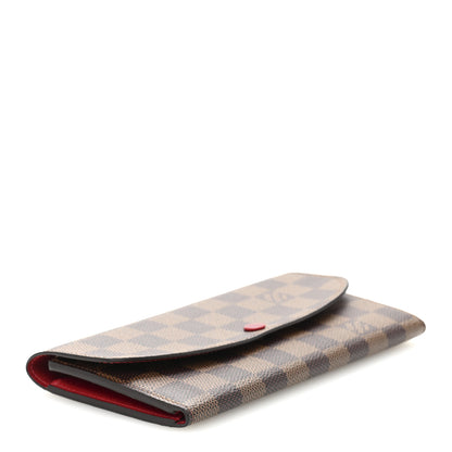 Louis Vuitton Damier Ebene Emilie Wallet Red 4 of 10