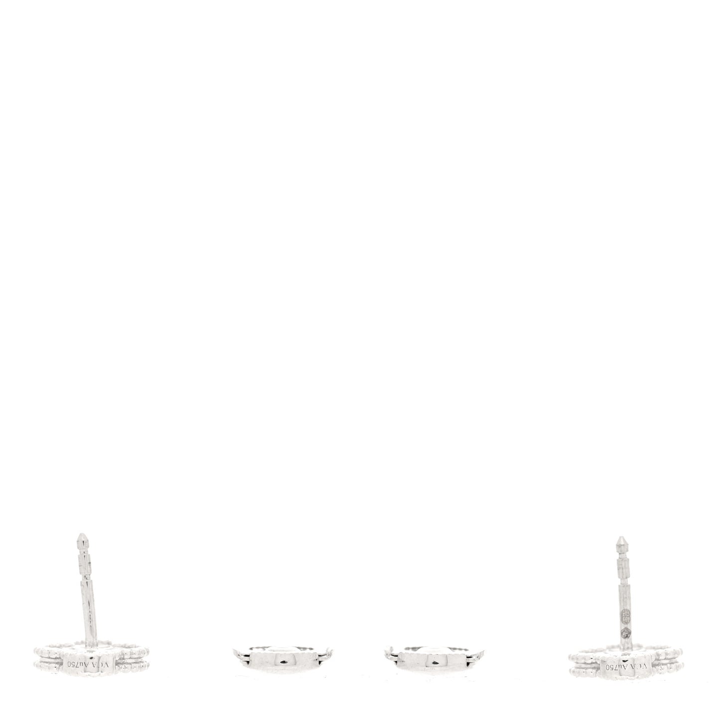 18K White Gold Diamond Sweet Alhambra Earrings