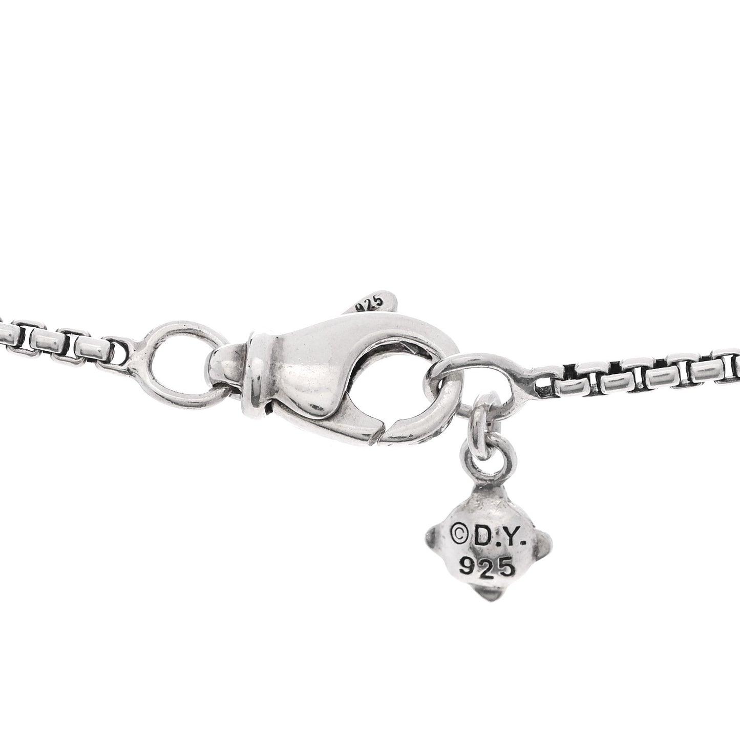 Sterling Silver Diamond Pave Ball Pendant Necklace