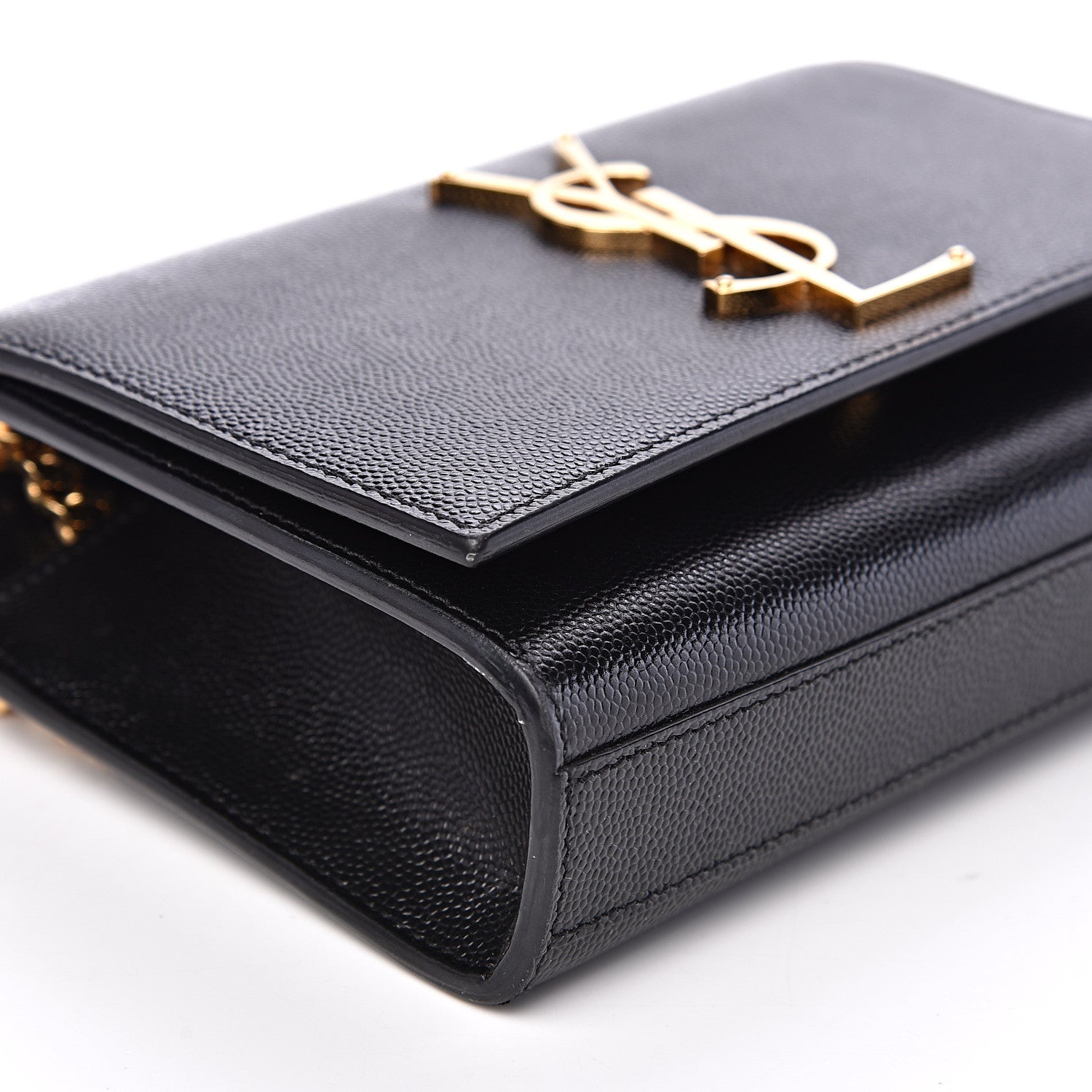 Saint Laurent Grain De Poudre Small Monogram Kate Satchel Black 7 of 9