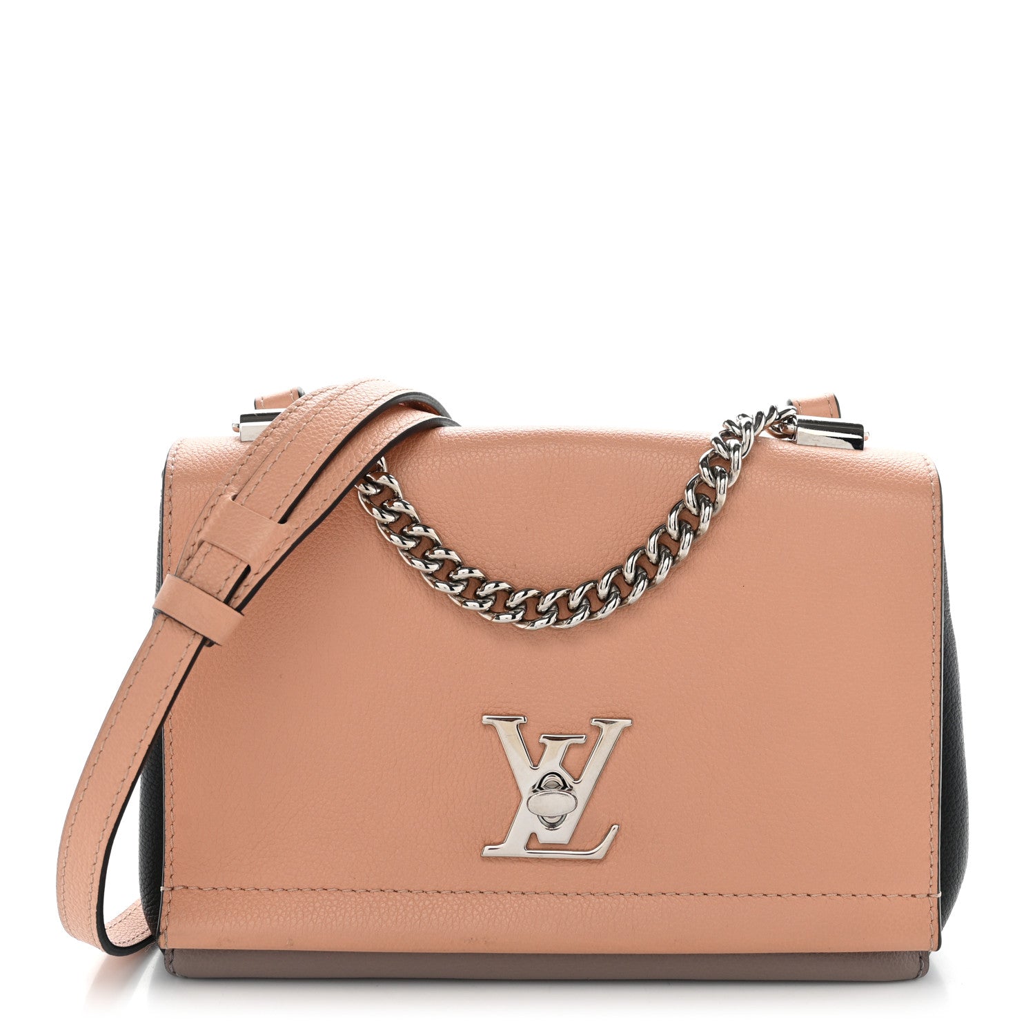 Louis Vuitton Soft Calfskin Lockme II Chain Bag BB Pink Black Magnolia 1 of 12