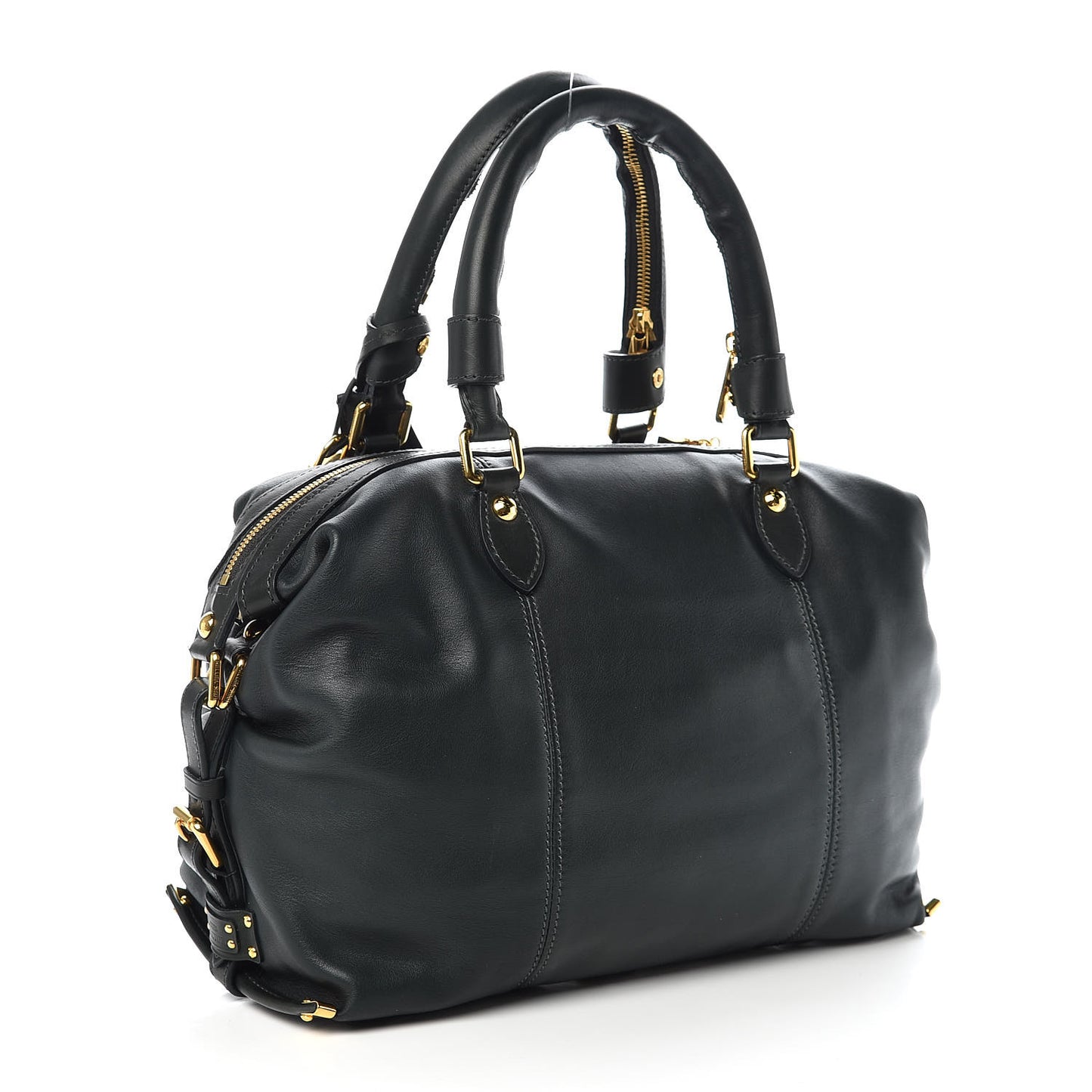 Calfskin Sac Louis Black
