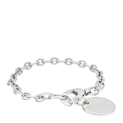 Gucci Sterling Silver Link Round Charm Bracelet 1 of 3