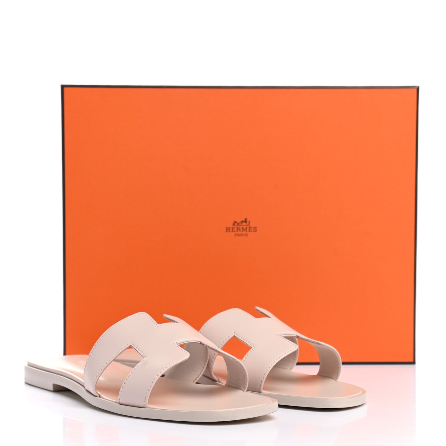 Box Calfskin Oran Sandals 39 Rose Pale