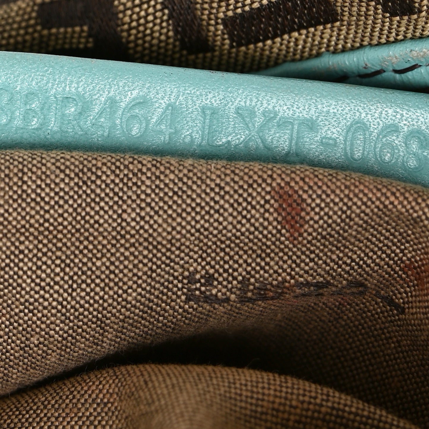 Zucchino Cuoio Small Chef Pocket Shoulder Bag Mogano Panna Turquoise