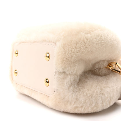 Louis Vuitton Shearling Caousnow Capucines Cream 9 of 10