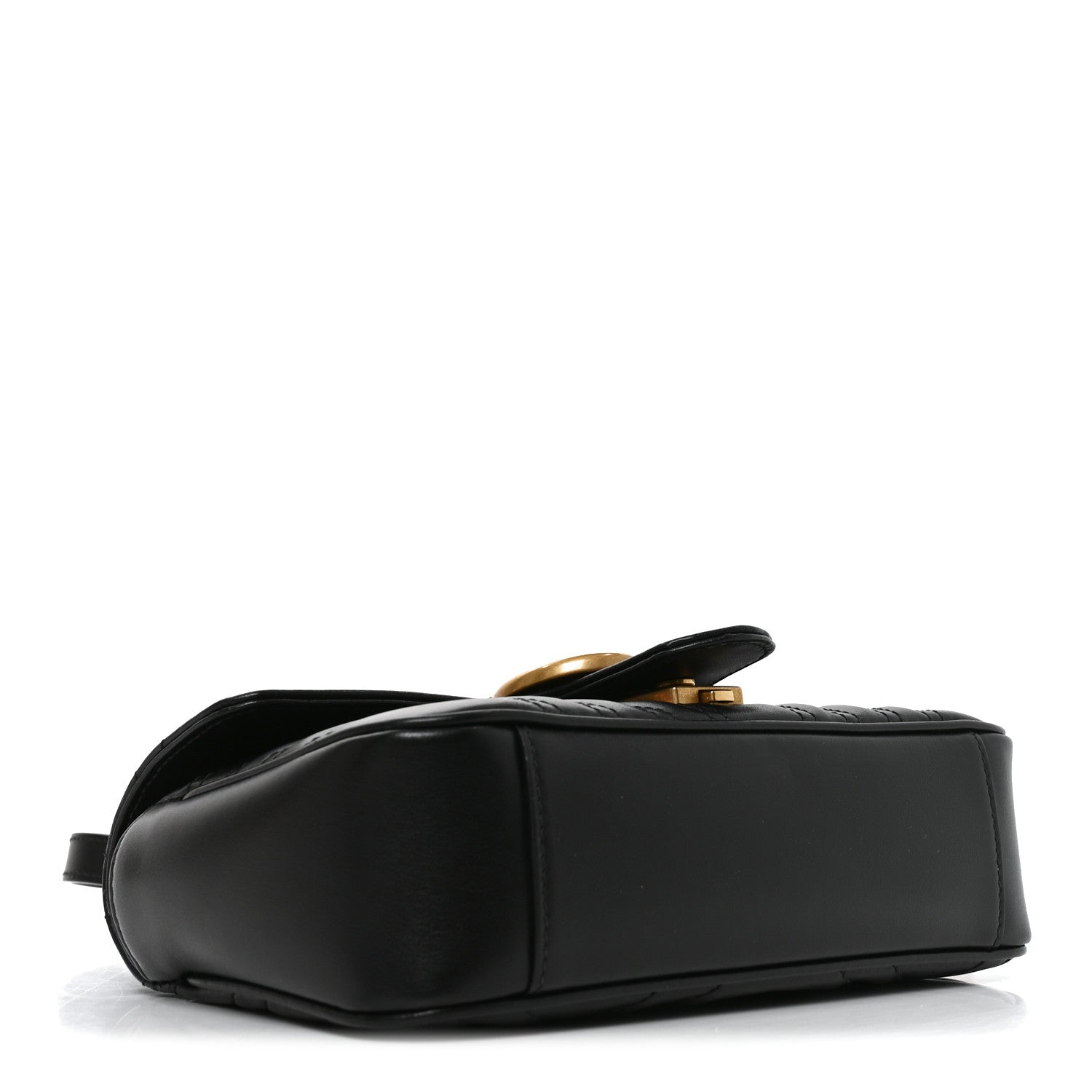 Gucci Calfskin Matelasse Mini GG Marmont Shoulder Bag Black 4 of 10