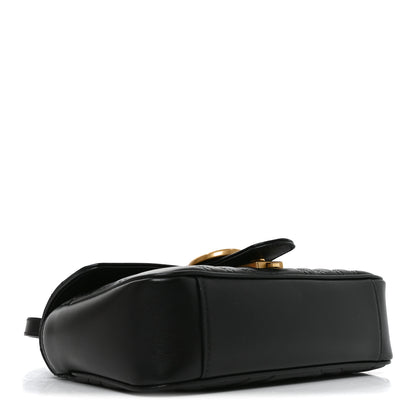 Gucci Calfskin Matelasse Mini GG Marmont Shoulder Bag Black 4 of 10