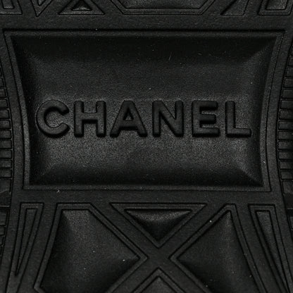 Chanel Velvet Calfskin Mixed Fibers CC Sneakers 38 Black 8 of 9
