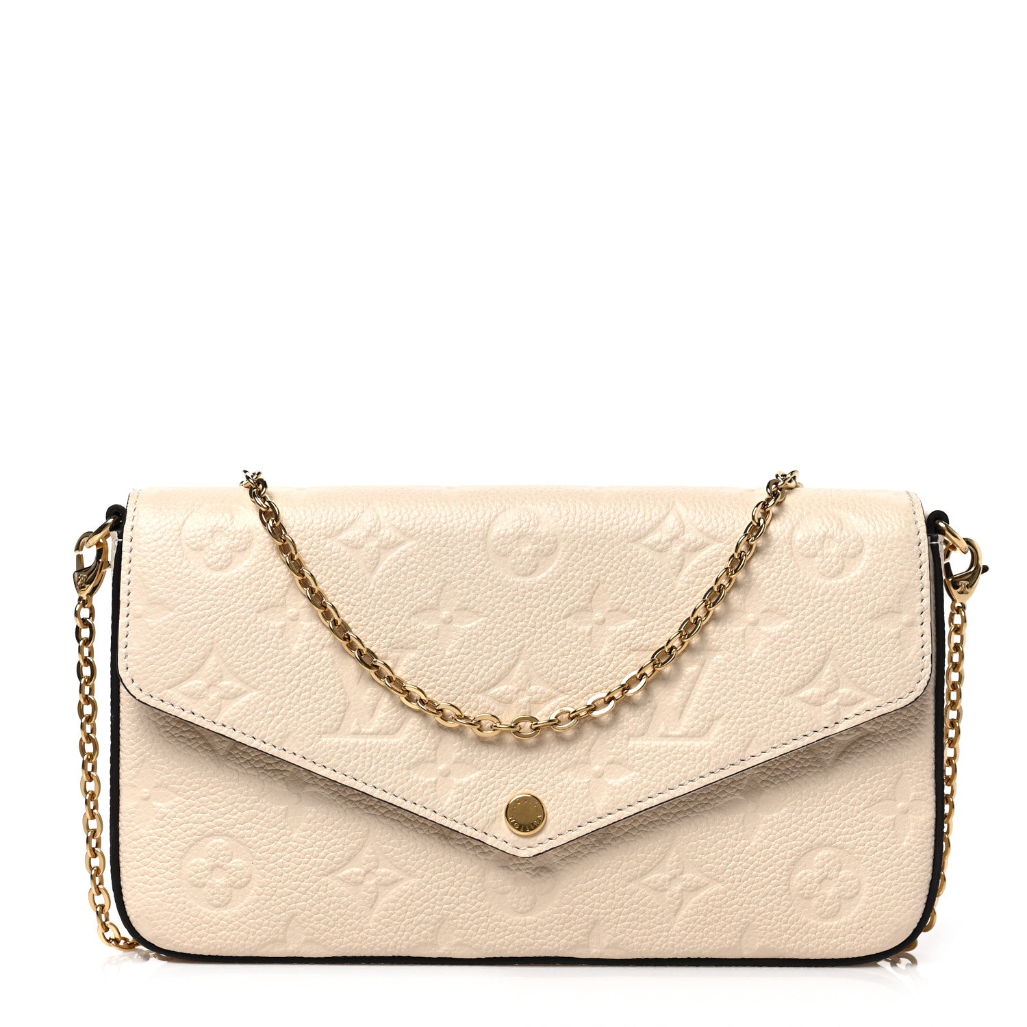 Louis Vuitton Empreinte Pochette Felicie Chain Wallet Cream 2 of 8
