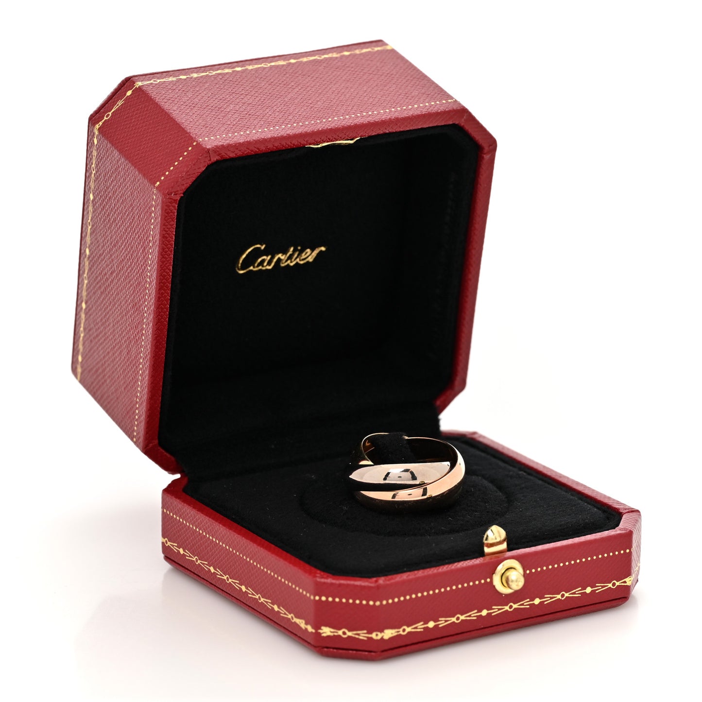 18K Pink Yellow White Gold Large Trinity Ring 54 7