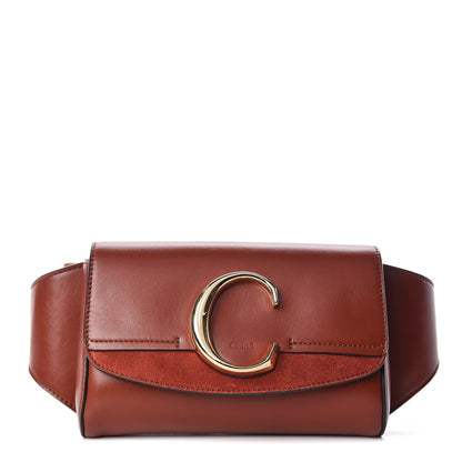 Chloe Calfskin Suede C Belt Bag Sepia Brown 1 of 9